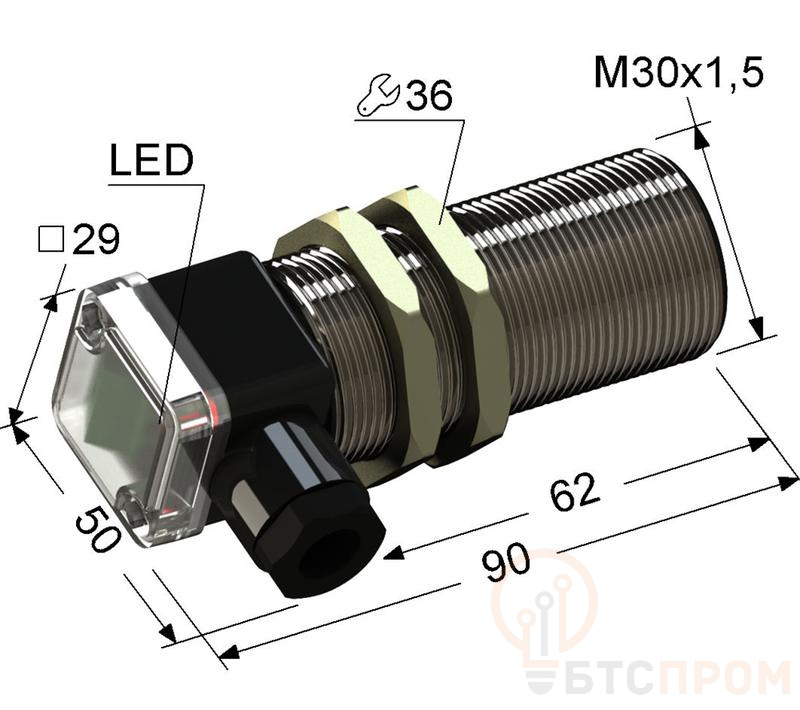 Выключатель бесконтактный PS2-30M90-10B74-B (ВБ2.30М.90.10.7.4.В) МЕГА-К A8010-80087774 фото в каталоге от BTSprom.by  Выключатель бесконтактный PS2-30M90-10B74-B (ВБ2.30М.90.10.7.4.В) МЕГА-К A8010-80087774 фото в каталоге от BTSprom.by