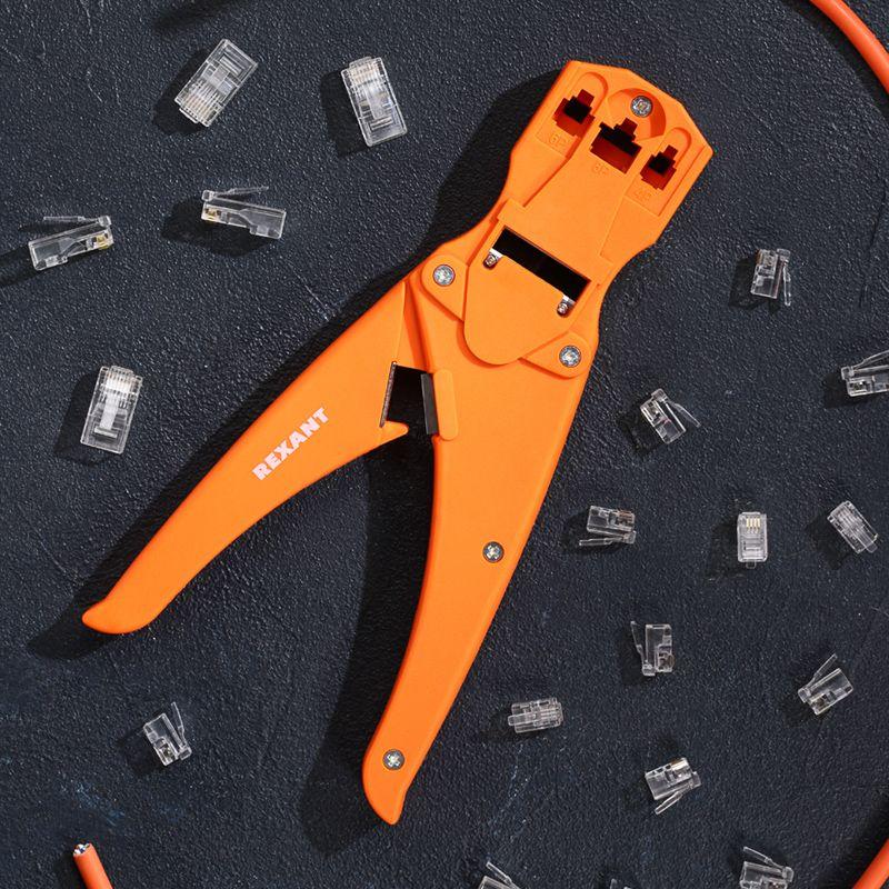  Кримпер для обжима пластиковый 8P8C/6P6C/4P4C (ht-468S) Rexant 12-3443 фото в каталоге от BTSprom.by