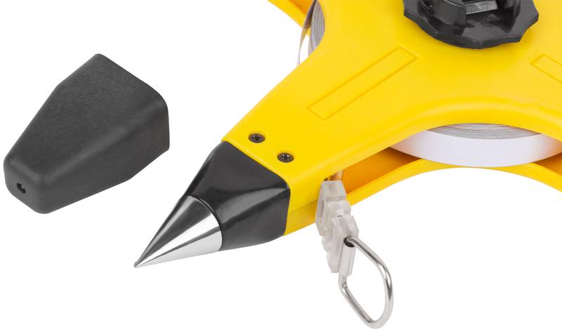  Рулетка геодезическая 30м стальная лента открытый пластик. корпус прорезиненная ручка желт. FIT 17802 фото в каталоге от BTSprom.by