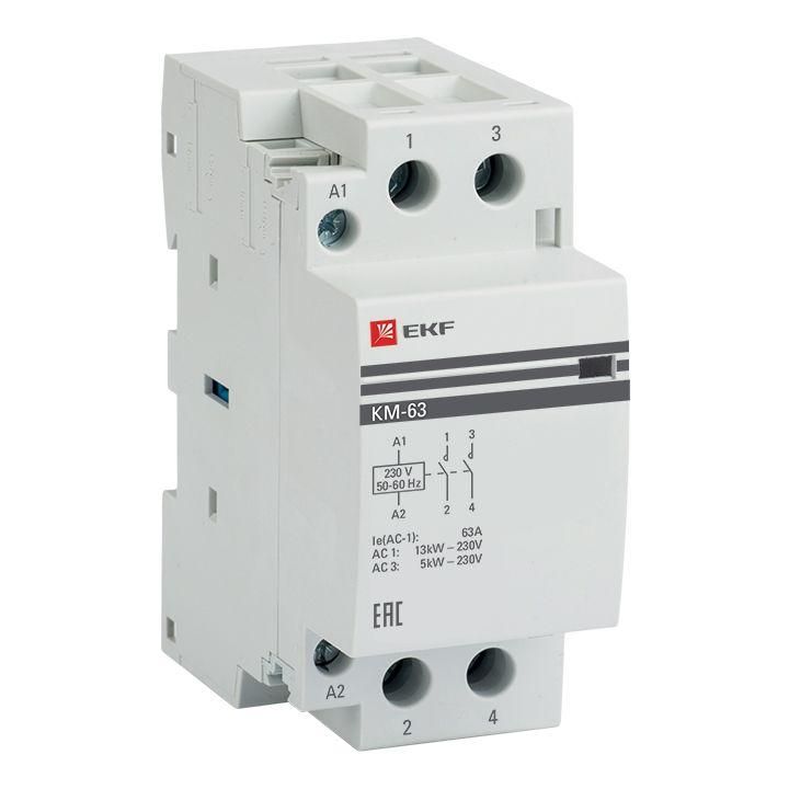 контактор модульный км 63а 2nо (2 мод.) ekf km-2-63-20 от BTSprom.by