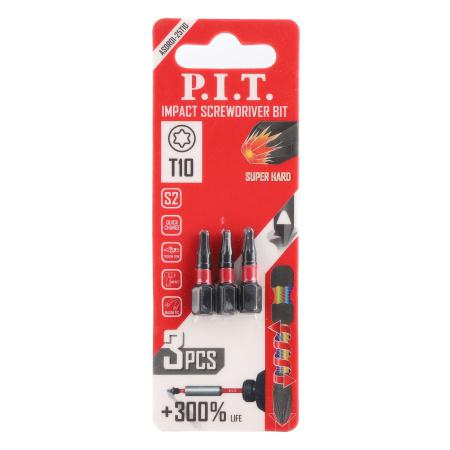 бита ударная магнитная t10х25мм impact торсионная зона (уп.3шт) p.i.t. asdr01-25t10 от BTSprom.by