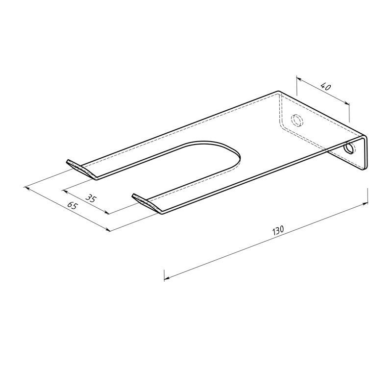  Держатель для диспенсера скотча настенный черн. Rexant 38-0645 фото в каталоге от BTSprom.by