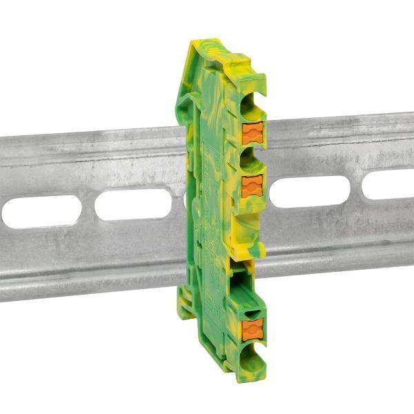  Колодка клеммная пружинная 2.5 Push-in 3 вывода земля EKF PIT-2.5-3-pe фото в каталоге от BTSprom.by