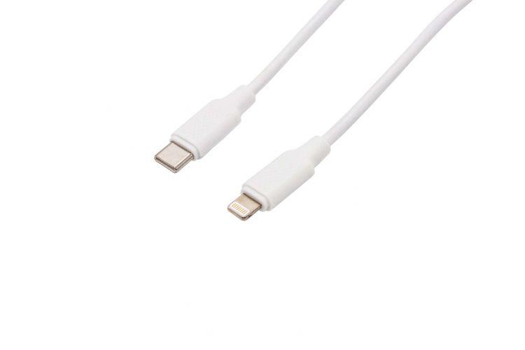 кабель usb 2.0 3а разъемы: usb type c (m) - lightning (m) 1.8м бел. filum fl-c-u2-cm-lm-1.8m-w от BTSprom.by