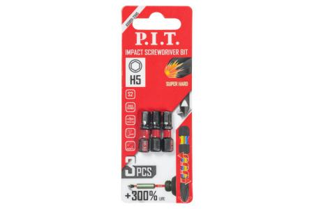 бита ударная магнитная h5х25мм impact торсионная зона (уп.3шт) p.i.t. asdr01-25h5 от BTSprom.by