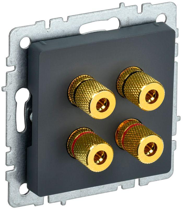 аудиорозетка 4-м brite ра10-брг графит iek br-s40-k53 от BTSprom.by аудиорозетка 4-м brite ра10-брг графит iek br-s40-k53 от BTSprom.by
