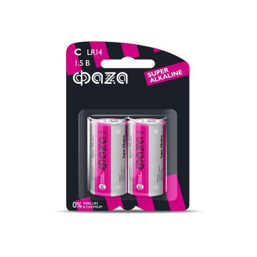 элемент питания алкалиновый c/lr14 1.5в super alkaline bl-2 (уп.2шт) фаzа 2858504 от BTSprom.by