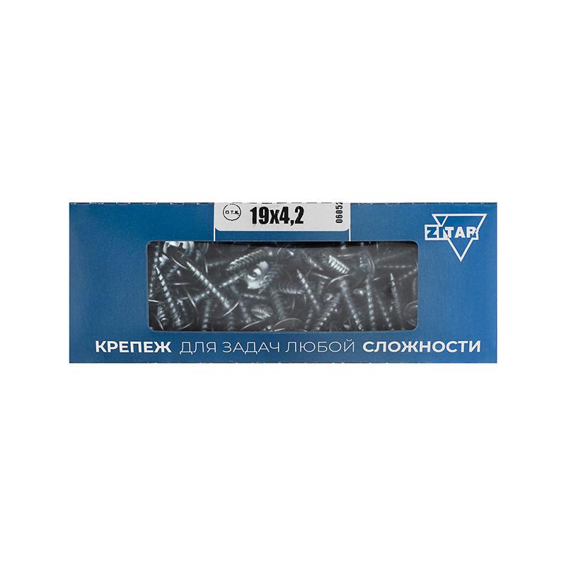 саморез для тонкого метал. листа 4.2х19 (коробка) (уп.200шт) tech-krep pro/zitar 102140 от BTSprom.by
