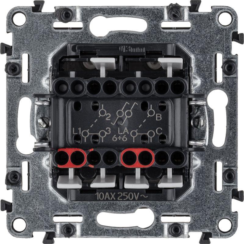  Переключатель 2-кл. СП Valena Allure 10А IP20 250В с лицев. панелью безвинтов. зажимы механизм сл. кость Leg 752808 фото в каталоге от BTSprom.by