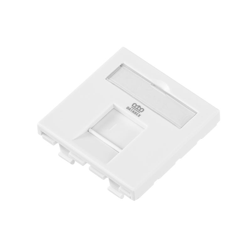 адаптер 45х45мм для модуля keystone 1 порт шторка бел. datarex dr-513000 от BTSprom.by