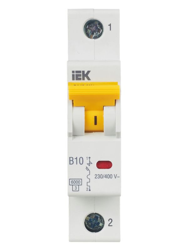  Выключатель автоматический модульный 1п B 10А 6кА ВА47-60M KARAT IEK MVA31-1-010-B фото в каталоге от BTSprom.by