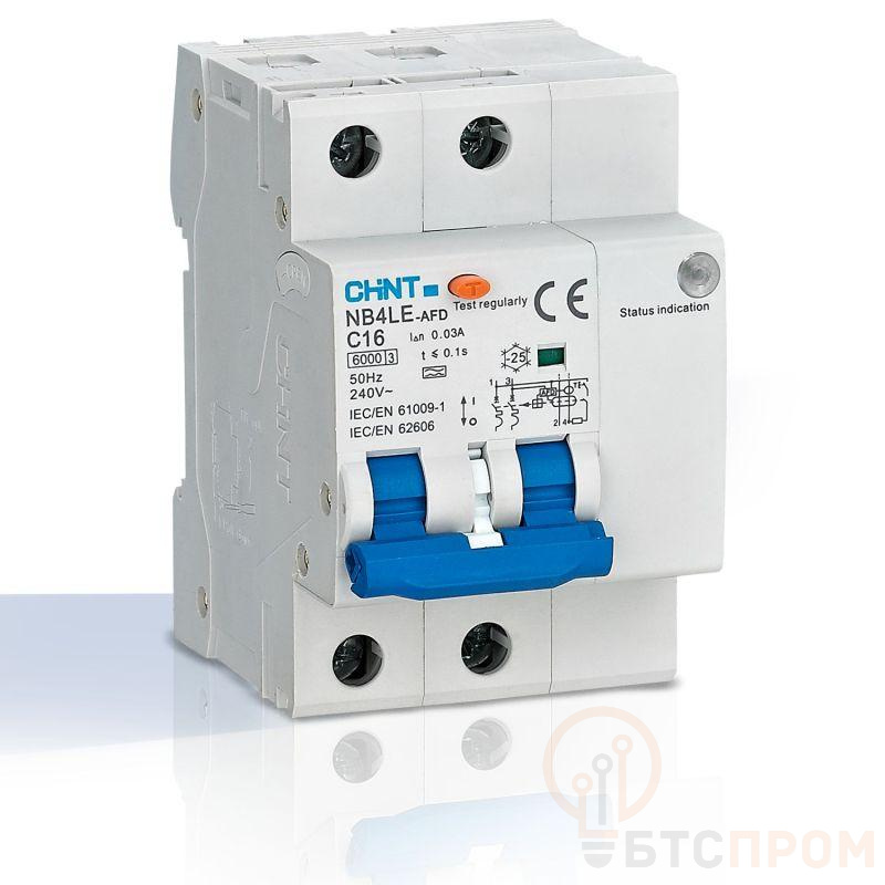 Устройство защиты при дуговом пробое (УЗДП) NB4LE-AFD 2P C6 тип A 30мА CHINT 335353 фото в каталоге от BTSprom.by  Устройство защиты при дуговом пробое (УЗДП) NB4LE-AFD 2P C6 тип A 30мА CHINT 335353 фото в каталоге от BTSprom.by
