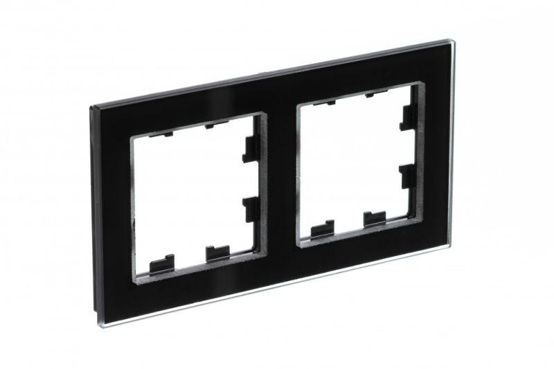 рамка 2-м atlasdesign nature стекло черн. se atn321002 от BTSprom.by