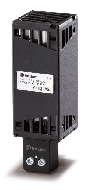 электронагреватель щитовой 110…250в ac/dc 25вт уст. на рейку 35мм ip20 finder 7h5102300025 от BTSprom.by