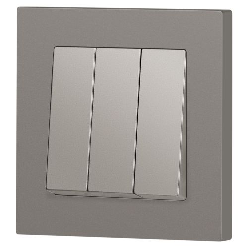  Выключатель 3-кл. СП Accent 6-106-09 10А IP20 250В AL/CU титан Intro Б0063549 фото в каталоге от BTSprom.by