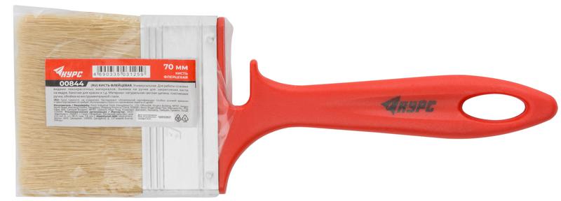  Кисть флейцевая "Крафт" 70мм натур. свет. щетина пластик. ручка с выемкой КУРС 00844 фото в каталоге от BTSprom.by