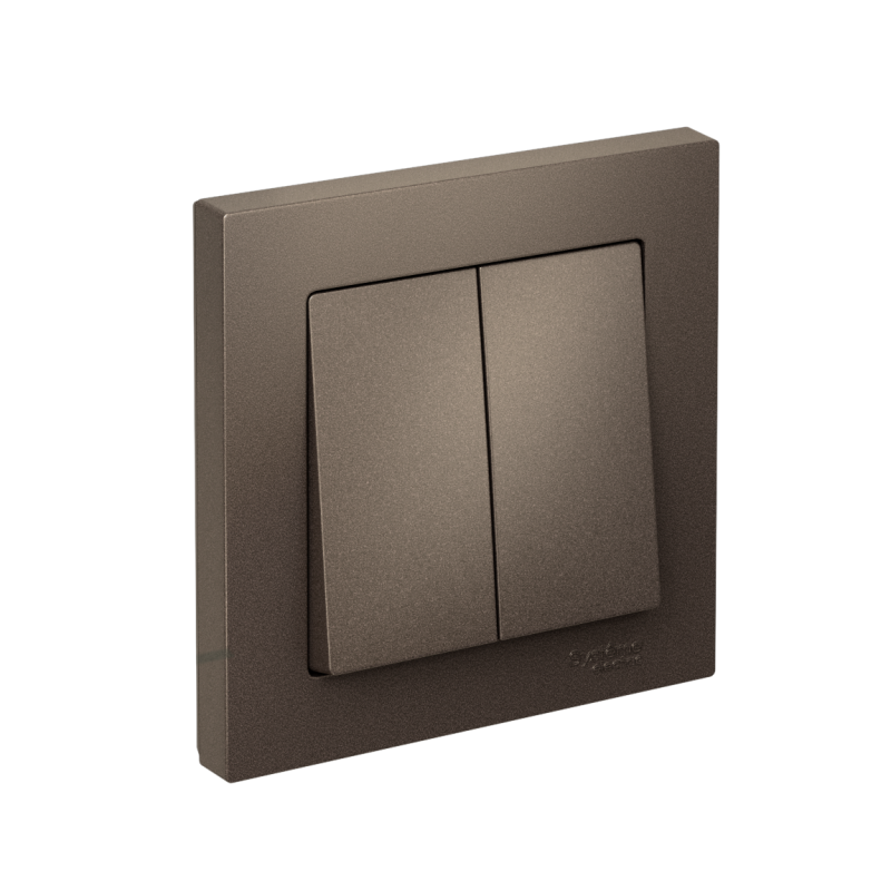 выключатель 2-кл. сп atlasdesign 10а ip20 (сх. 5) 10ax в сборе мокко se atn000652 от BTSprom.by