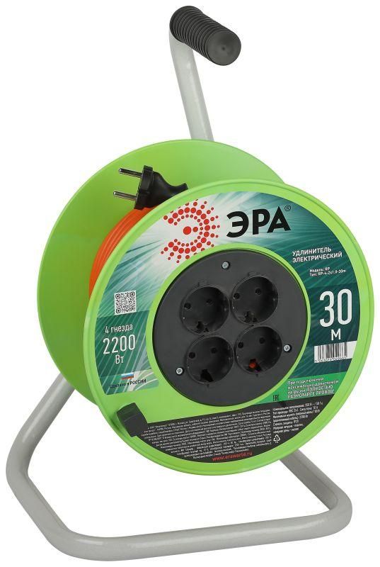 удлинитель на катушке 4х30м без заземл. rp-4-2x1.0-30m пвс 2х1 эра б0059782 от BTSprom.by