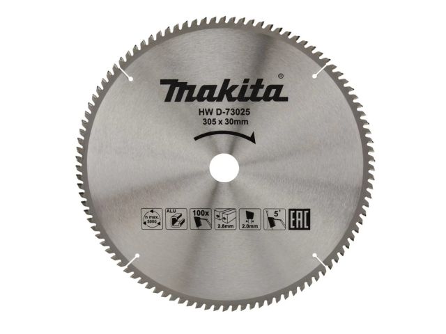 диск пильный 305х30x2/2,8 мм 100 зуб. по алюминию makita d-73025 от BTSprom.by