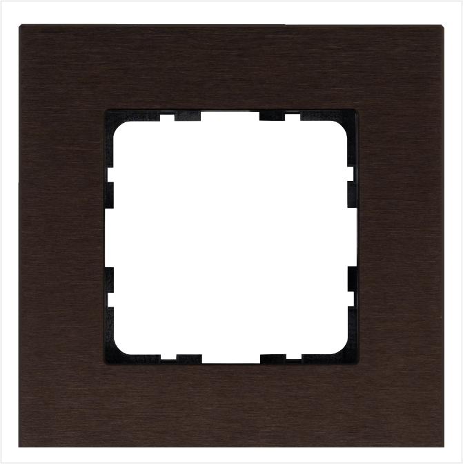 рамка 1-м g-metal метал. алюм. корич. brown jasmart g1001az от BTSprom.by
