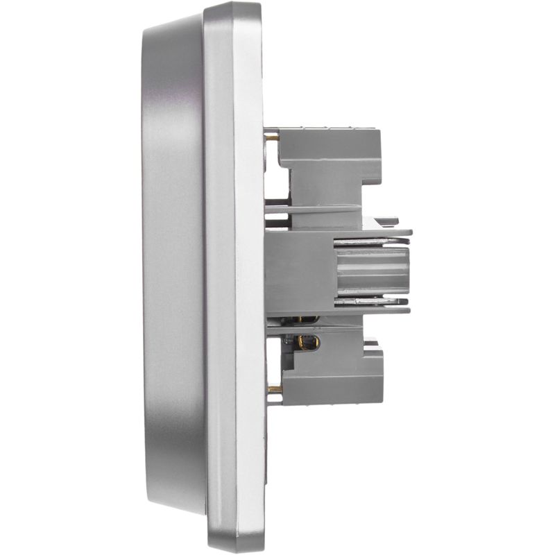  Розетка Inspiria 16А 250В 2х2P+E немецк. стандарт алюм. IEK 673752 фото в каталоге от BTSprom.by