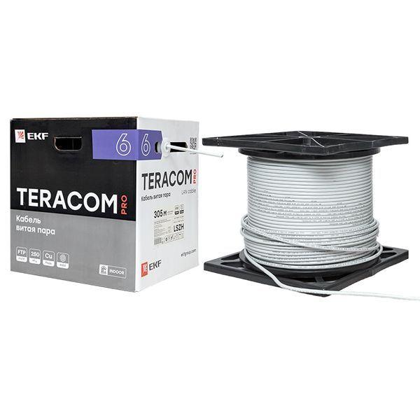  Кабель витая пара F/UTP кат.6 4 пары solid 23AWG оболочка LSZH нг(А)-HF TERACOM PRO сер. (уп.305м) EKF TRP-6FTP-04LSH-GY-IN3 фото в каталоге от BTSprom.by