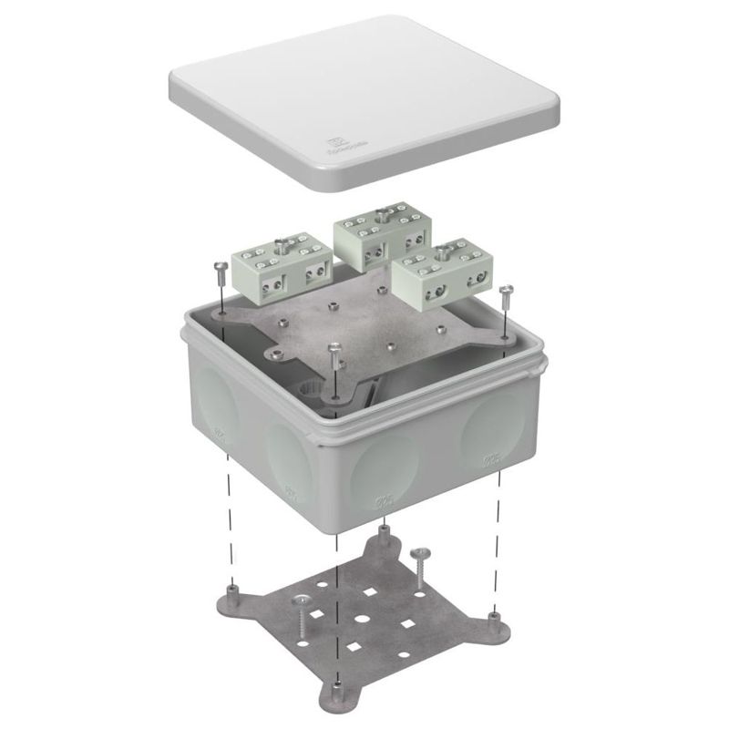 коробка огнестойкая оп 100х100х50мм 60-0300-fr6.0-4-6-р е15-е60 двухкомпонентн. ral7035 промрукав 60-0300-7035-fr6.0-4-6-р от BTSprom.by