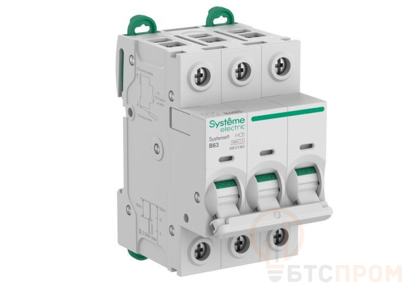 Выключатель автоматический 3п B 63А 6кА Systeme9 400В SE S9F21363 фото в каталоге от BTSprom.by  Выключатель автоматический 3п B 63А 6кА Systeme9 400В SE S9F21363 фото в каталоге от BTSprom.by