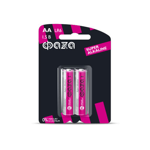 элемент питания алкалиновый aa/lr6 1.5в super alkaline bl-2 (уп.2шт) фаzа 2858443 от BTSprom.by