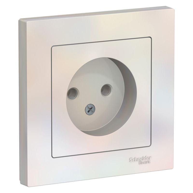 розетка 1-м сп atlasdesign 16а ip20 без заземл. в сборе жемчуж. se atn000440 от BTSprom.by
