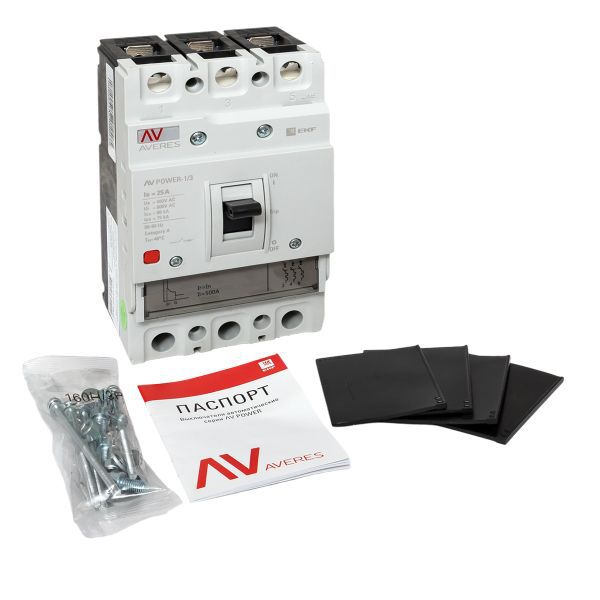  Выключатель автоматический 25А 80кА AV POWER-1/3 TR AVERES EKF mccb-13-25H-TR-av фото в каталоге от BTSprom.by