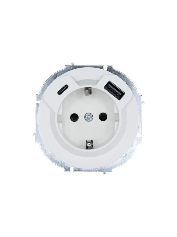 розетка 1-м сп osen с заземл. tc + usb разъем бел. lezard 743-0288-181tc от BTSprom.by