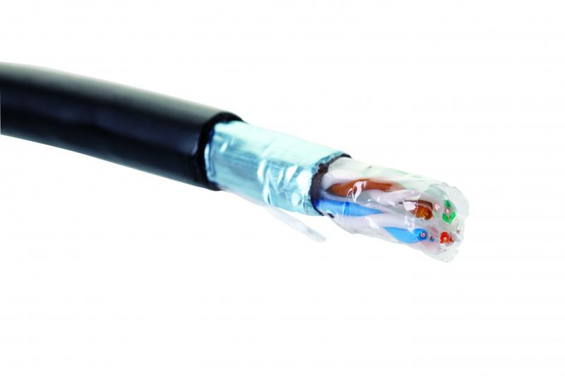 кабель f/utp кат.6 4 пары 23 awg нг(а)-hf внешн./внутр. прокладки черн. (305м) (кор.) eurolan 19c-f6-09bl-b305 от BTSprom.by