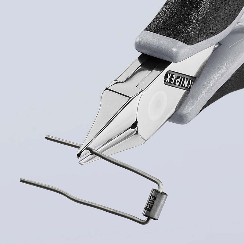  Бокорезы ESD острая плоская головка режущая кромка с маленькой фаской L-115мм антистатические Knipex KN-7752115ESD фото в каталоге от BTSprom.by