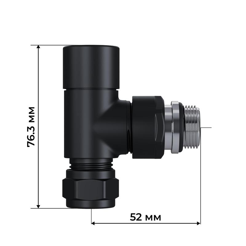  Набор термостатический трехосевой Design Pro 15мм М30х1.5 черн. Royal Thermo НС-1646647 фото в каталоге от BTSprom.by