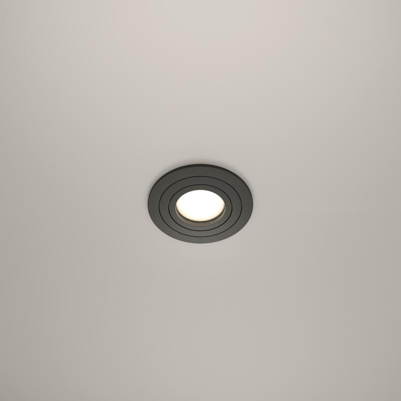  Светильник Atom GU10 10Вт встраив. Maytoni DL023-2-01B фото в каталоге от BTSprom.by