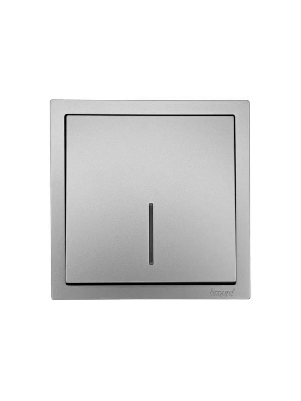  Выключатель 1-кл. с индик. СП ZIMA IP20 10А безвинт. зажим сер. матов. LEZARD 704-7488-111QC фото в каталоге от BTSprom.by