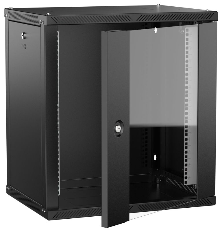 шкаф linea w 2.0 12u 600х450мм дверь стеклян. черн. itk lwr5-12u64-gf-2 от BTSprom.by
