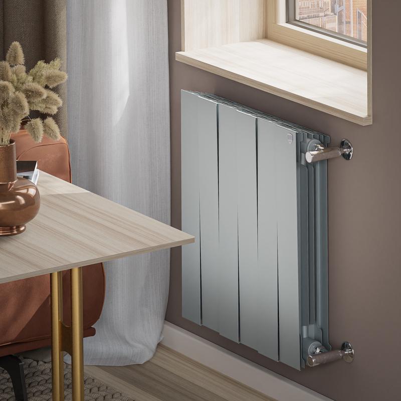  Радиатор PianoForte 500 new 6 секц. биметал. Silver Satin Royal Thermo НС-1176340 фото в каталоге от BTSprom.by