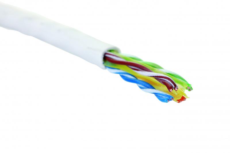 кабель u/utp кат.6 4 пары 24 awg нг(а)-hf slim line внутр. прокладки бел. (кор.) eurolan 19c-u6-27wt-b305 от BTSprom.by