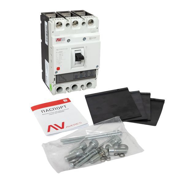  Выключатель автоматический 3п 250А 50кА AV POWER-2/3 ETU2.0 AVERES EKF mccb-23-250-2.0-av фото в каталоге от BTSprom.by