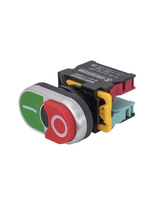 выключатель кнопочный вк22-eb8425 1но+1нз сдвоенный с символами "i-o" ip65 зел./красн. электротехник et559664 от BTSprom.by
