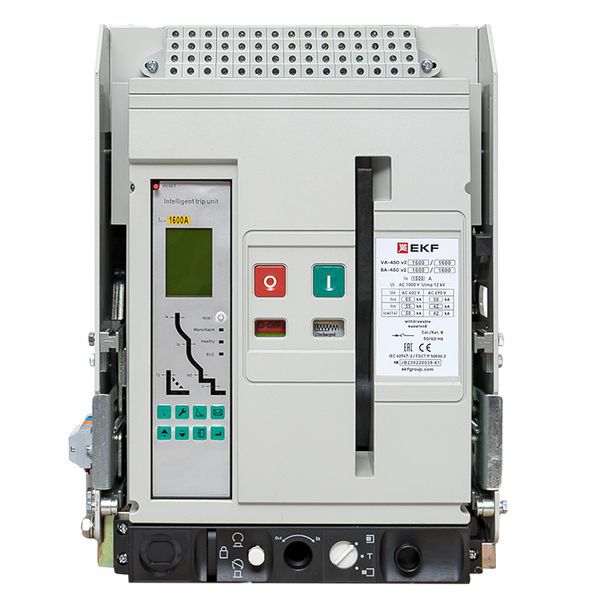  Выключатель автоматический 3п 1600/1600А 65кА ВА-450 выкат. v2 EKF mccb450-1600-1600v-v2 фото в каталоге от BTSprom.by