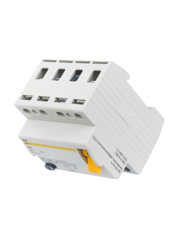  Выключатель дифференциального тока (УЗО) 4п 63А 100мА тип A ВД1-63 KARAT IEK MDV11-4-063-100 фото в каталоге от BTSprom.by