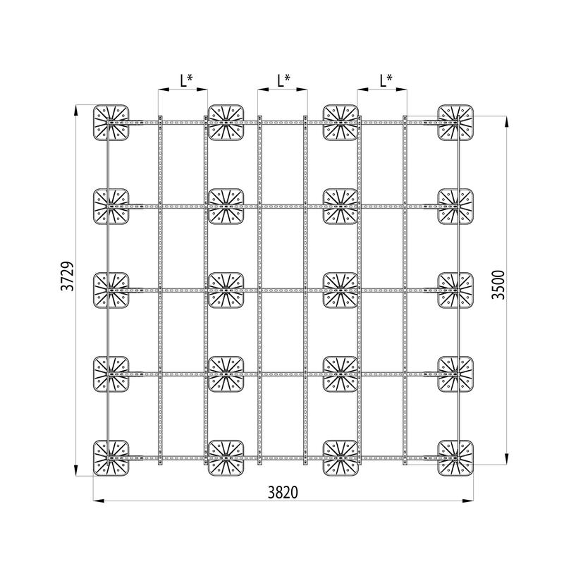  Конструкция опорная для установки оборудования TECHNORAPTOR FOOT 3500х3500 HD КМ TR0266 фото в каталоге от BTSprom.by