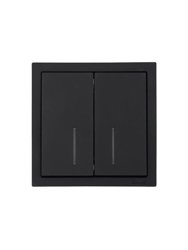  Выключатель 2-кл. с индик. СП ZIMA IP20 10А безвинт. зажим черн. бархат LEZARD 704-4288-112QC фото в каталоге от BTSprom.by