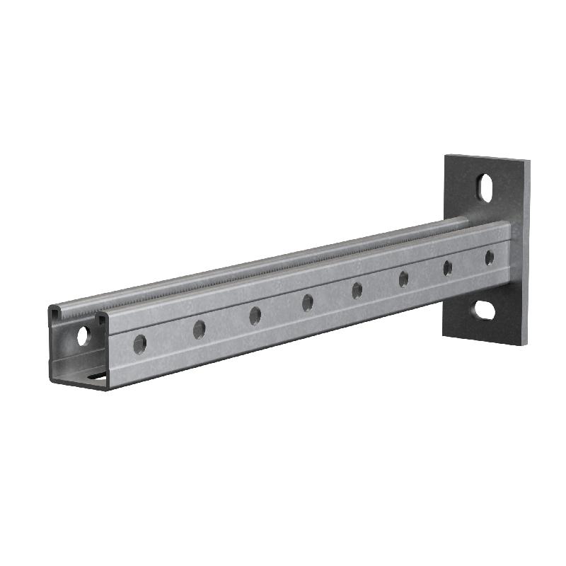 Консоль-страт одиночная усиленная 41х41 L250 сталь 2.5мм (тройная перфорация) HD85 КМ LO55280 от BTSprom.by