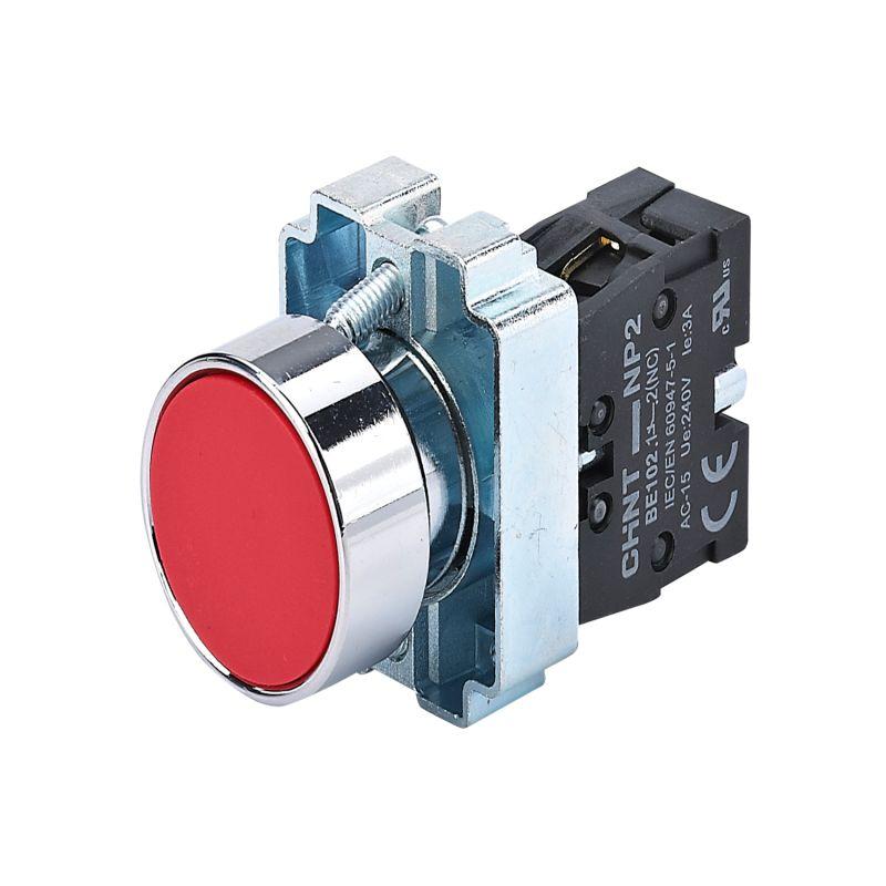 кнопка управления np2-ba41 без подсветки 1но ip40 (r) красн. chint 573958 от BTSprom.by