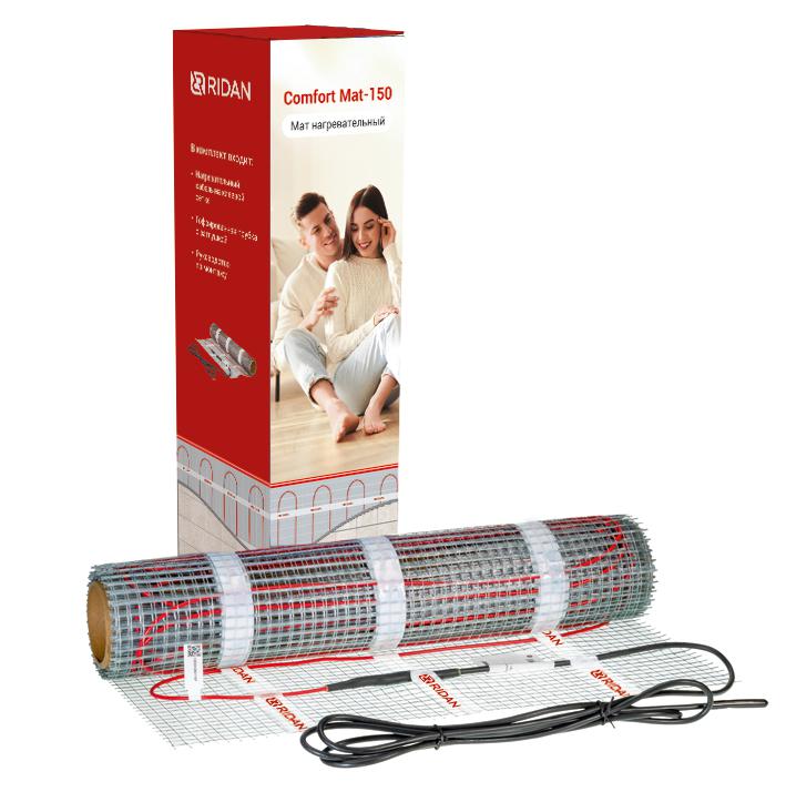 комплект "теплый пол" (мат) ridan comfort mat-150 750вт/5кв.м 230в ридан 21rt0408r от BTSprom.by