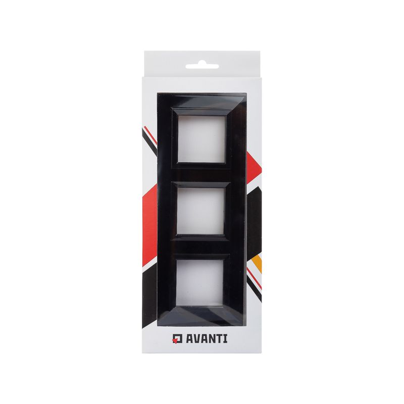  Рамка 3-м 6мод. Avanti метал. черн. DKC 4402856 фото в каталоге от BTSprom.by